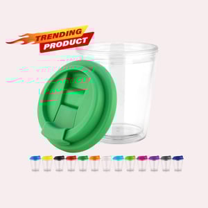 Eco Coffee Cup Plastic Double Wall Cup2Go 300ml Clear